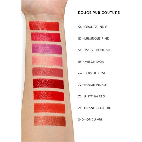 ysl red rhythm lipstick|YSL lipstick color chart.